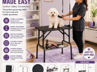 main image for ad Dog Grooming Table with Storage Shelf Basket Foldable Pet Grooming Station