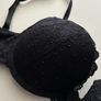 Black padded diamond bra 70C Image 2