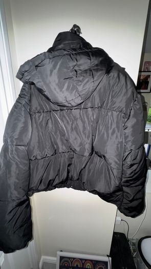 F&F Black Padded Puffer Coat with Black Hood