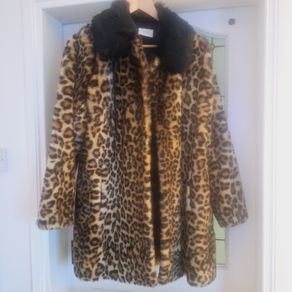 Savida Leopard Print Coat - Size 14