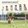 4 Piece Dog Agility Training Equipment for Dog Agility Course with Adjustable Height Jump Bars, Included Carry Bag, & Displacing Top Bar, White Image 3