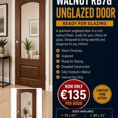 Deanta Walnut RB7G Doors