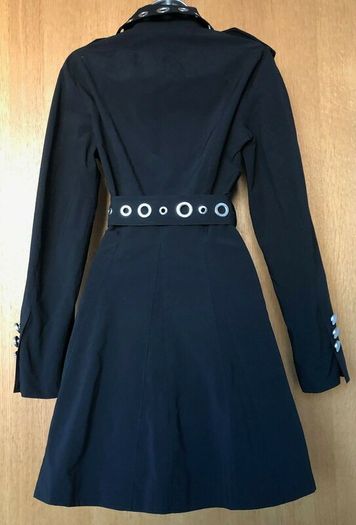 Rare Vintage Karen Millen Black Long Mac Trench Coat