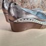 Womens Marco Moreo wedge shoes slip on gold and silver Size UK 4 EU 36.5 platform heel Image 10