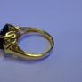 Royal Blue Sapphire Imitation 5.25 ct Gold plated Sterling silver 925 Image 2
