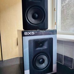 A pair of M-Audio BX5 D3 studio monitors