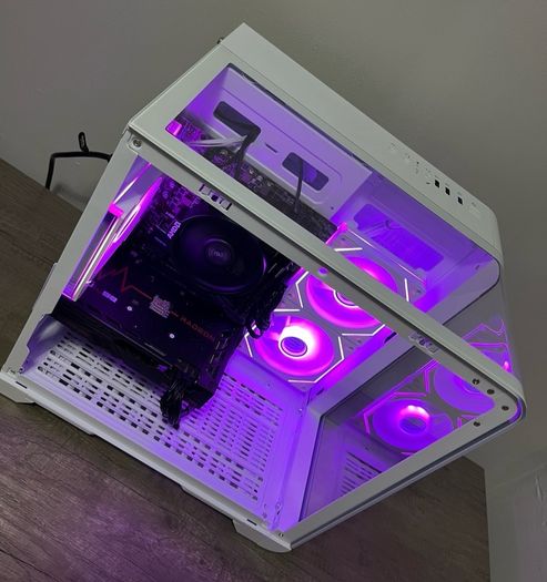 Custom White Gaming PC | Ryzen 5 5500 | RX 6600 | 16GB RAM | RGB | Ready to Play