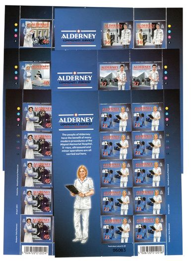 2001 Alderney Community Series (1st Series) Healthcare Stamp Sheetlet Mint Never Hinged (MNH)