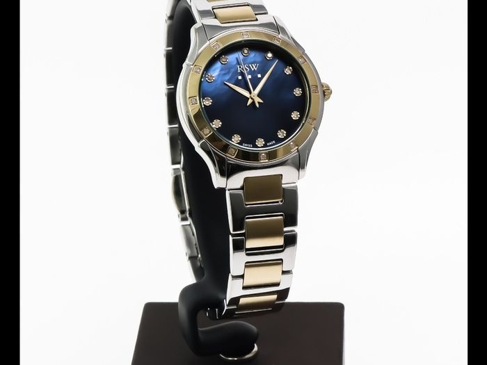 Swiss Made RSW Quartz watch real diamonds