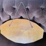 Petite Oval Bevelled Early 20th Century Frameless Mirror with Original Chain Image 10