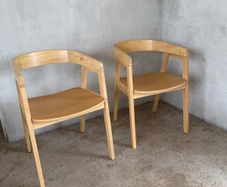 Laura James Ella Pale Oak Wooden Armchairs (Pair)