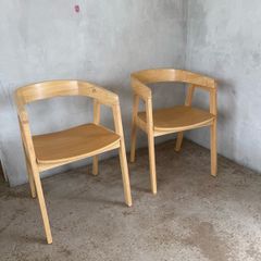 Laura James Ella Pale Oak Wooden Armchairs (Pair)