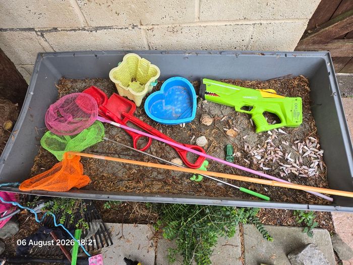 Free Sand Pit with Toys