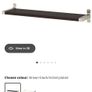 BERGSHULT IKEA wall shelf, brown-black/nickel-plated, 80x20 cm Image 3