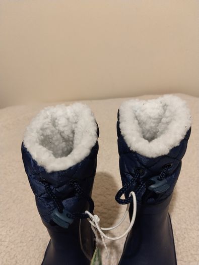 Navy Fur Lined Wellies, New With Tags