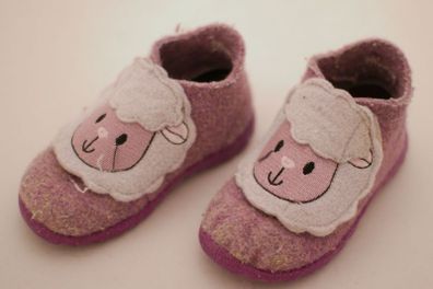 Superfit Girl's Slippers Kombi Wollfilz Happy size 25