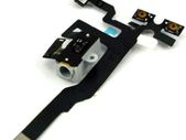 White iPhone 4S Headphone Jack Mute Switch Volume Buttons Audio Flex Cable