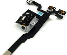 White iPhone 4S Headphone Jack Mute Switch Volume Buttons Audio Flex Cable