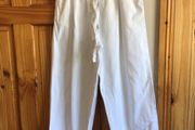 COS Ladies White Denim wide leg Trousers  Size 12 Eu 40 includes postage