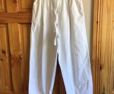 COS Ladies White Denim wide leg Trousers  Size 12 Eu 40 includes postage