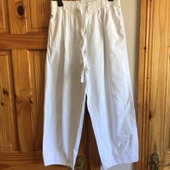 COS Ladies White Denim wide leg Trousers  Size 12 Eu 40 includes postage