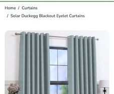 Aura Blackout Curtains in Duck Egg