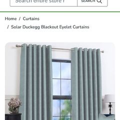 Aura Blackout Curtains in Duck Egg