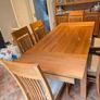 Complete Solid Oak Dining & Living Room Set Table & 6 Chairs, Dresser & Bookcase Image 2