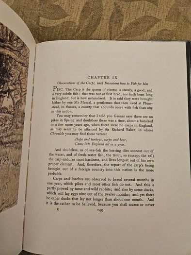 The Complete Angler.  By Isaak Walton. Illustrated By Arthur Rackham.  Large Volume 1963 Hardback With Dustjacket In Very Good Condition. See Photos For Same.
