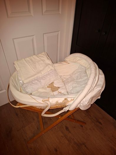 2 Reborn Baby Dolls+Moses basket+over 50 pieces of clothing and accessories, excellent condition