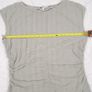 Marks & Spencer Sage Muted Green Textured Smocked Shirred Gathered Side Bodycon Sleeveless Top 14UK/42EU Image 8