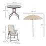 NEW SALE |  6 Pcs Bistro Set, Texteline-Black/Cream Image 4