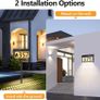 Solar Address Sign, House Numbers for Outside Light Up, 3 Colors Waterproof LED Illuminated Numbers With Stake, Wall Mounted/In Ground Plaque for House Image 2