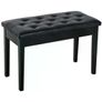 Leather Piano Dressing Stool  Black Image 2