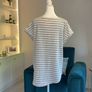 Ladies Short Sleeved Cream & Beige Stripped Tee Shirt from F&F Image 6