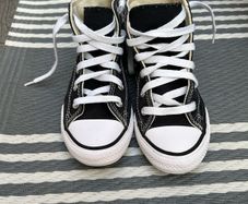Kids Black Converse UK12