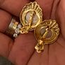 Tasaki Mabe Pearl Gold Diamond Earrings Image 8