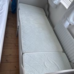 IKEA kid wood bed adjustable with mattress