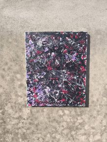broken flowers work #4 original abstract painting 40x50cm