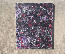 broken flowers work #4 original abstract painting 40x50cm