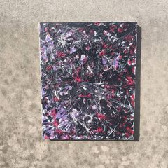 broken flowers work #4 original abstract painting 40x50cm