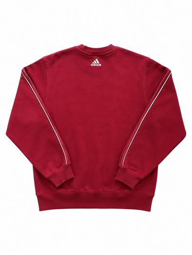 Vintage Adidas red sweatshirt, embroidered central logo, 00s, size s