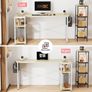 L Shaped Desk 100CM Computer Desk Study Office Desk Gaming Desk Writing Table With Bookshelf Reversible Corner Desk For Home Office Studio Workstation Image 4