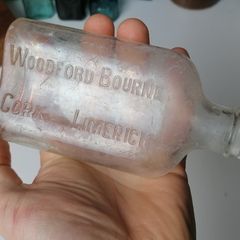 45 - Vintage Woodford Bourne Cork Limerick Whisky Bottle