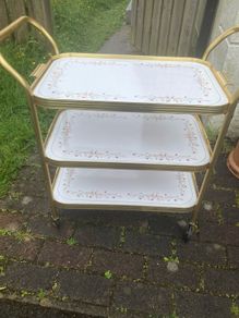 Vintage 3 tier tea trolley
