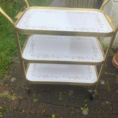 Vintage 3 tier tea trolley