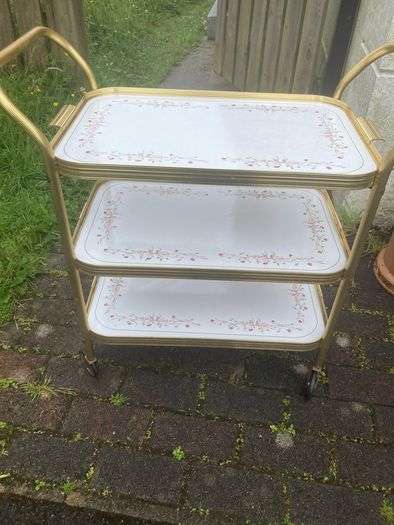 Vintage 3 tier tea trolley