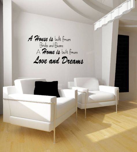 House Built Bricks Beams Wall Decal Sticker