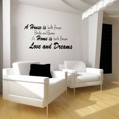 House Built Bricks Beams Wall Decal Sticker