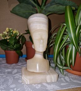 Vintage Egyptian Nefertiti marble Bust